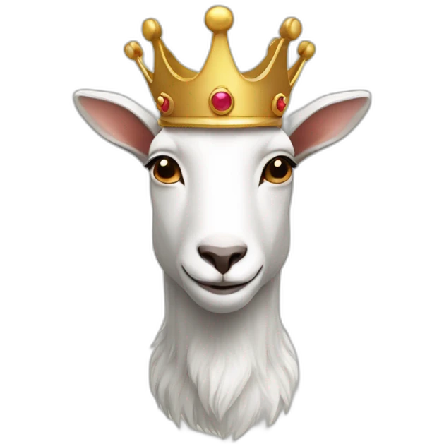 Goat with crown emoji