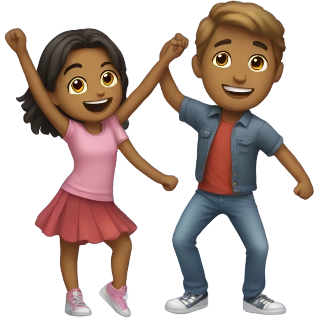 girl dance with a boy emoji