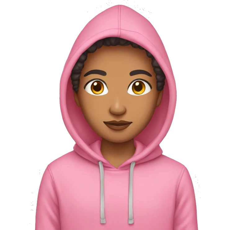 lightskin pink hoodie emoji