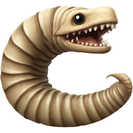 Giant realistic sandworm emoji