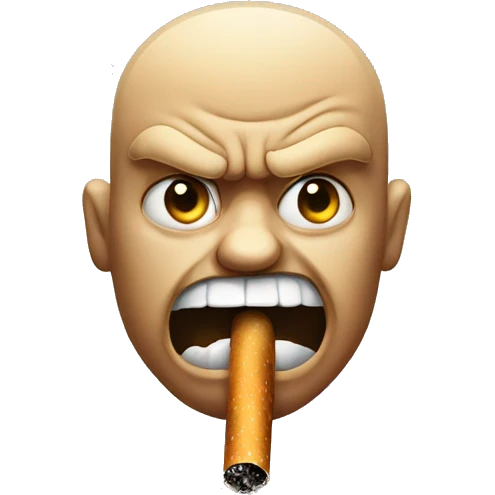 angry face smoking  emoji