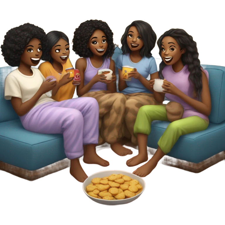 Black girl sleepover  emoji