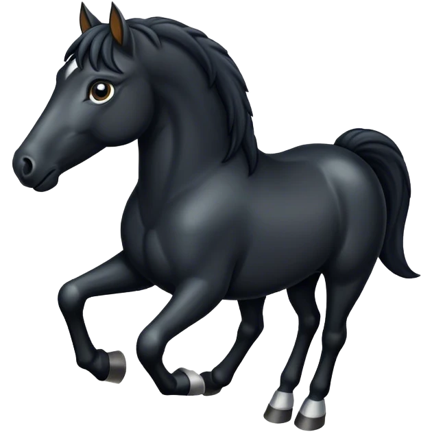 Black horse  emoji