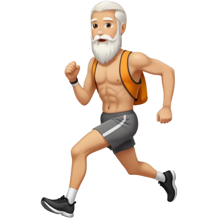running man with long beard emoji