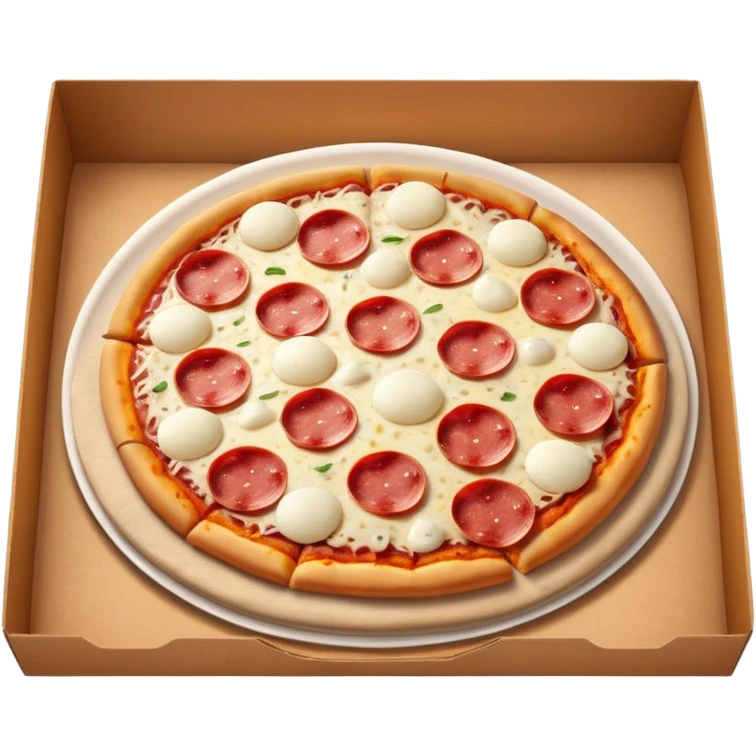 pizza salami in pizza box emoji
