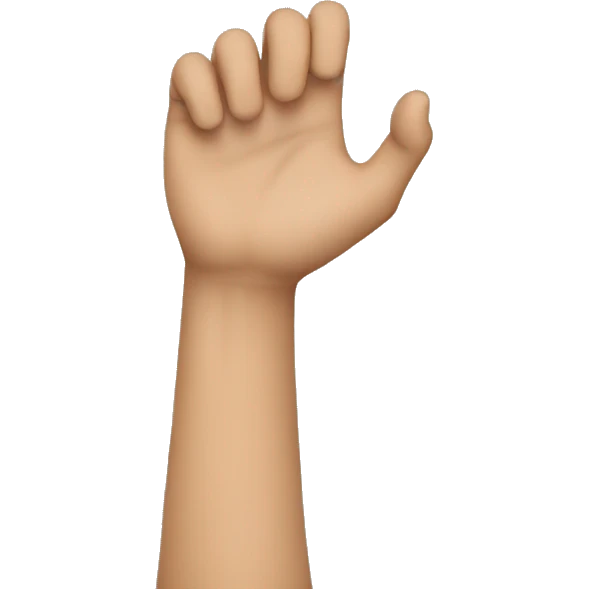 One person head down hand raise emoji