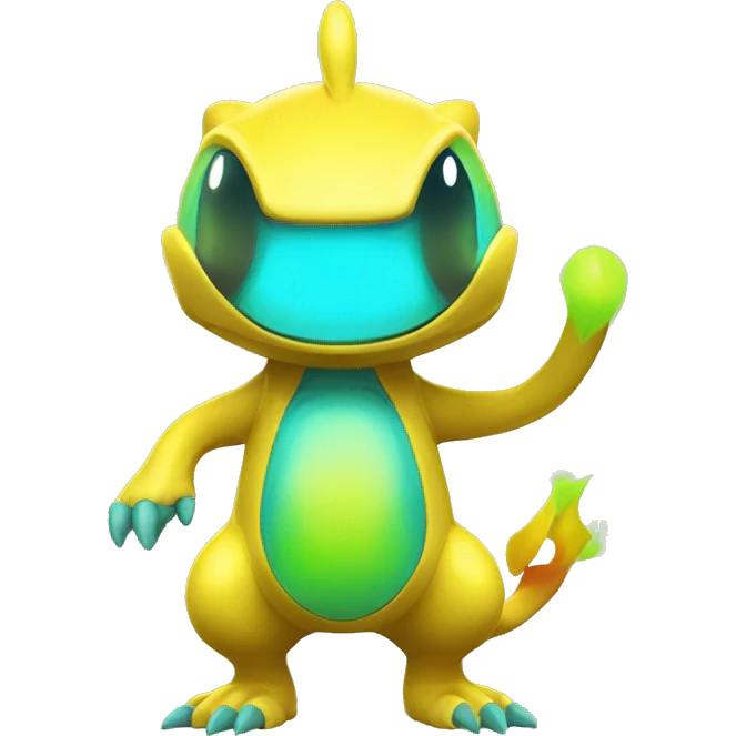 Shiny Colorful Neon Colors Fakémon-Pokémon-Creature Full Body emoji