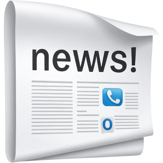 A paper sheet with word NEWS on it emoji