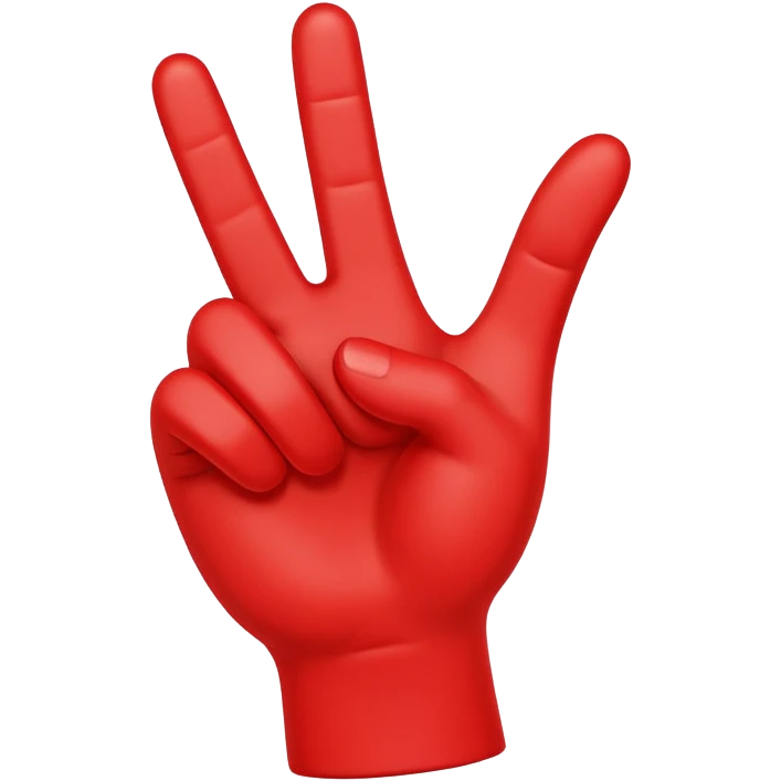 foam hand finger red 31 emoji