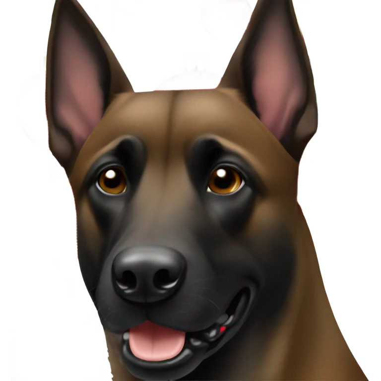 Dark Belgian malinois merry Christmas emoji