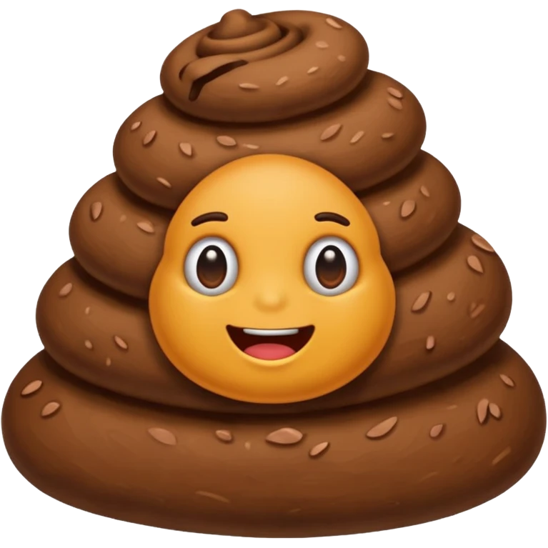 Poop with no face  emoji