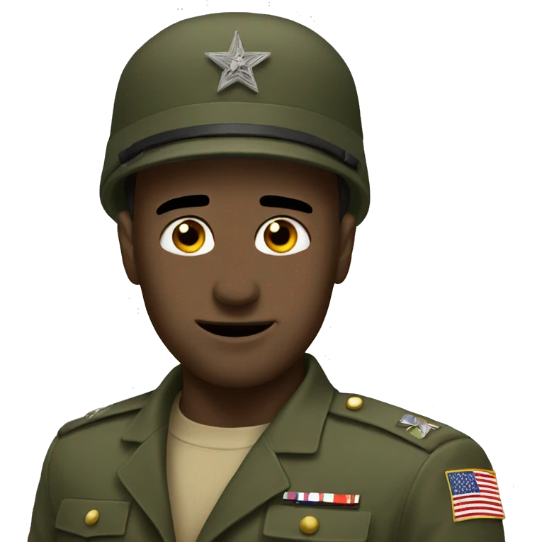 A sarcastic military  emoji