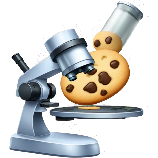 microscope + coookie emoji