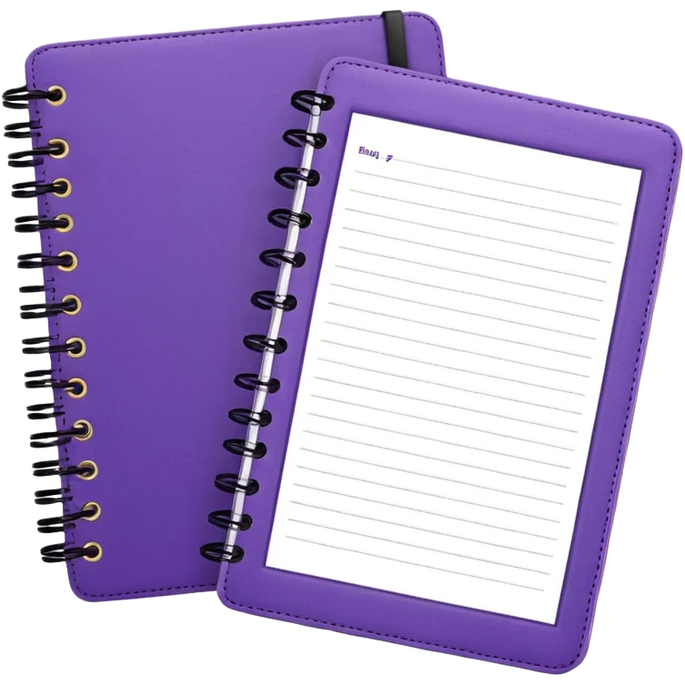 purple weekly planner emoji