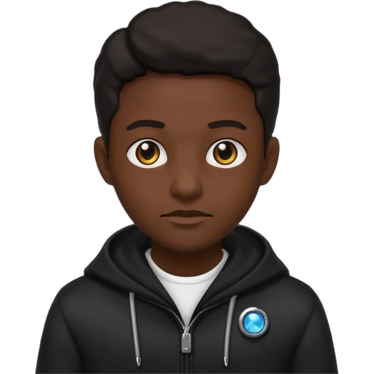 time traveler in black clothes emoji