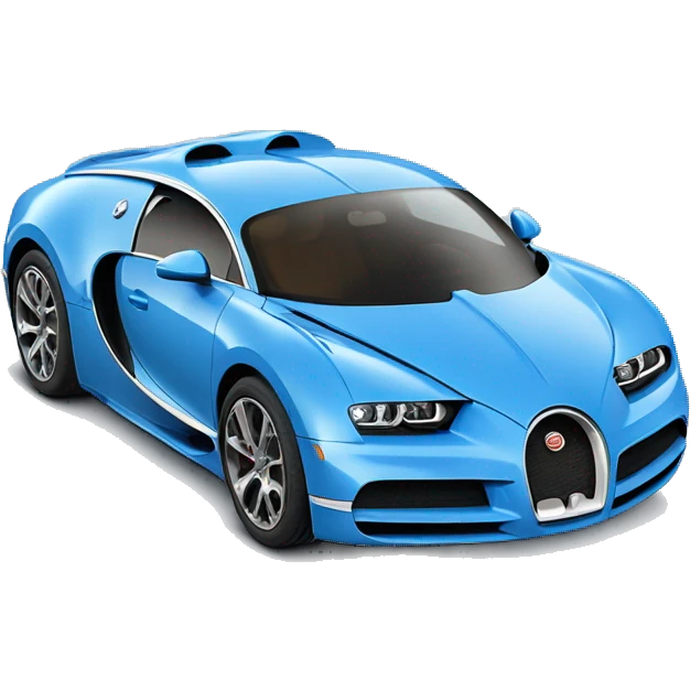 A blue car from bugatti  emoji