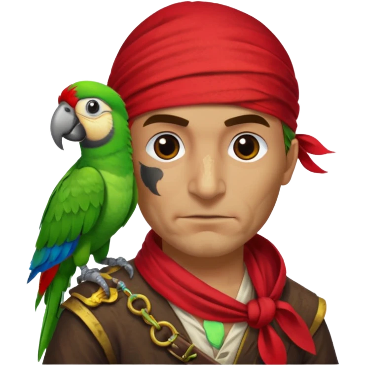 pirate and parrot emoji