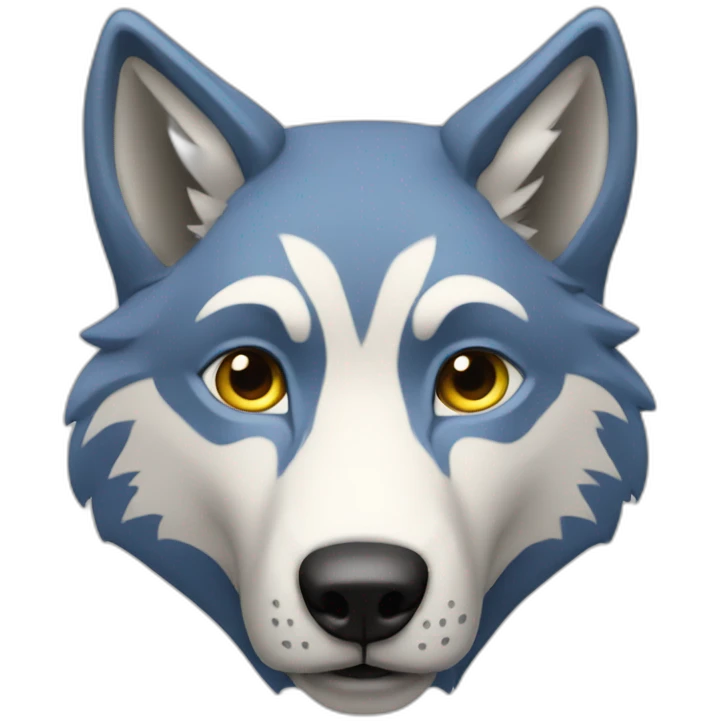 Loup bleu emoji