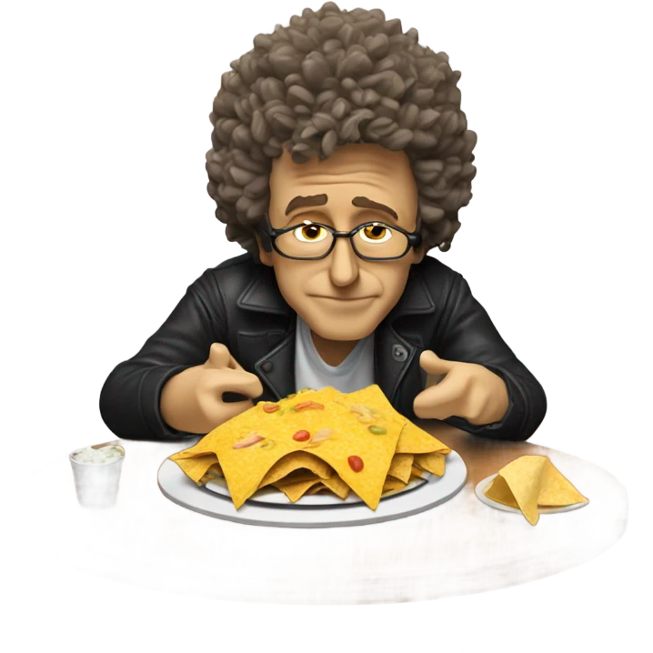 Bob Dylan eating nachos emoji