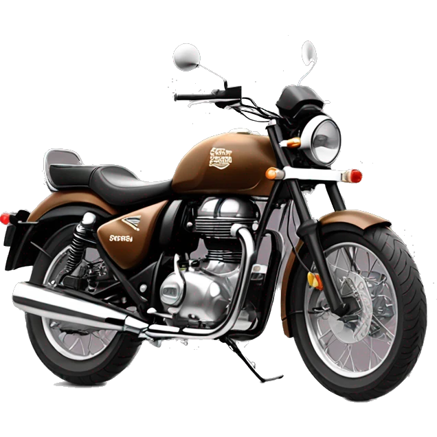 royal enfield meteor 350 supernova brown  emoji