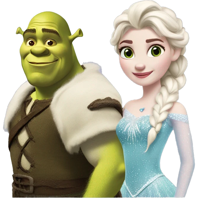 Shrek + Elsa emoji