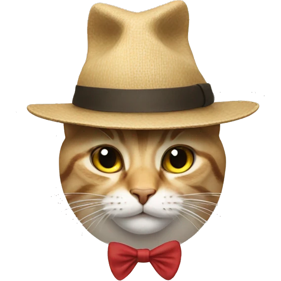 Cat wearing a hat emoji