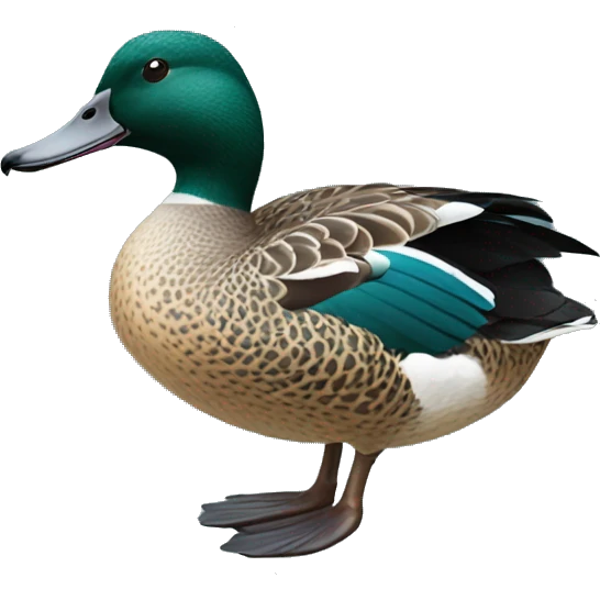 Blue wing teal duck  emoji