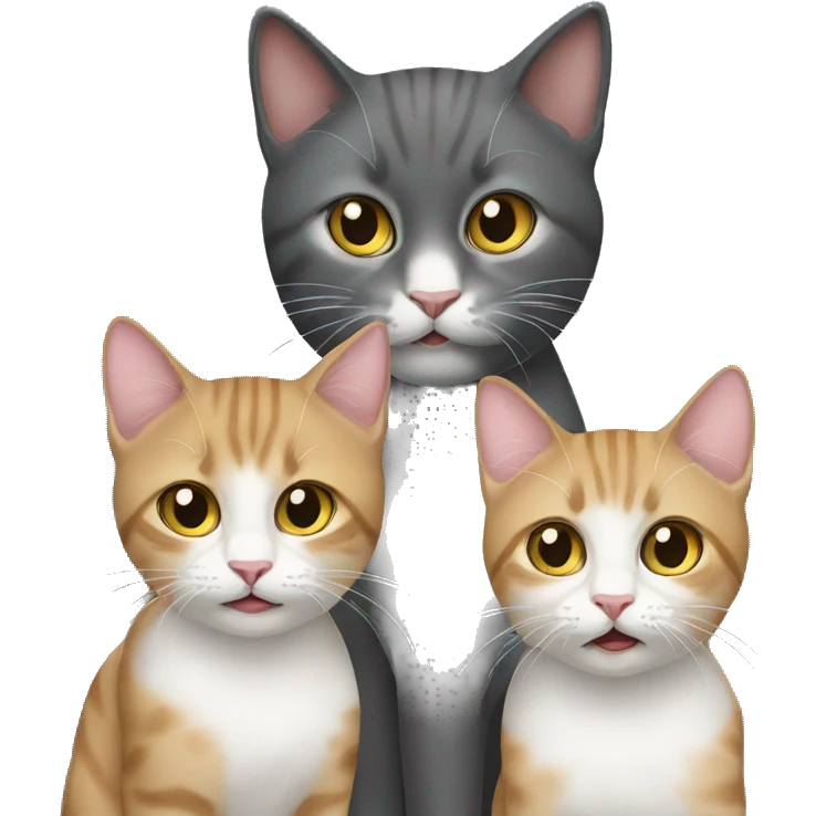 3 cats emoji