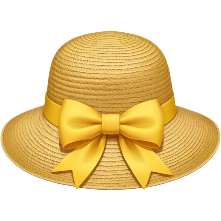 sun hat with a yellow bow emoji