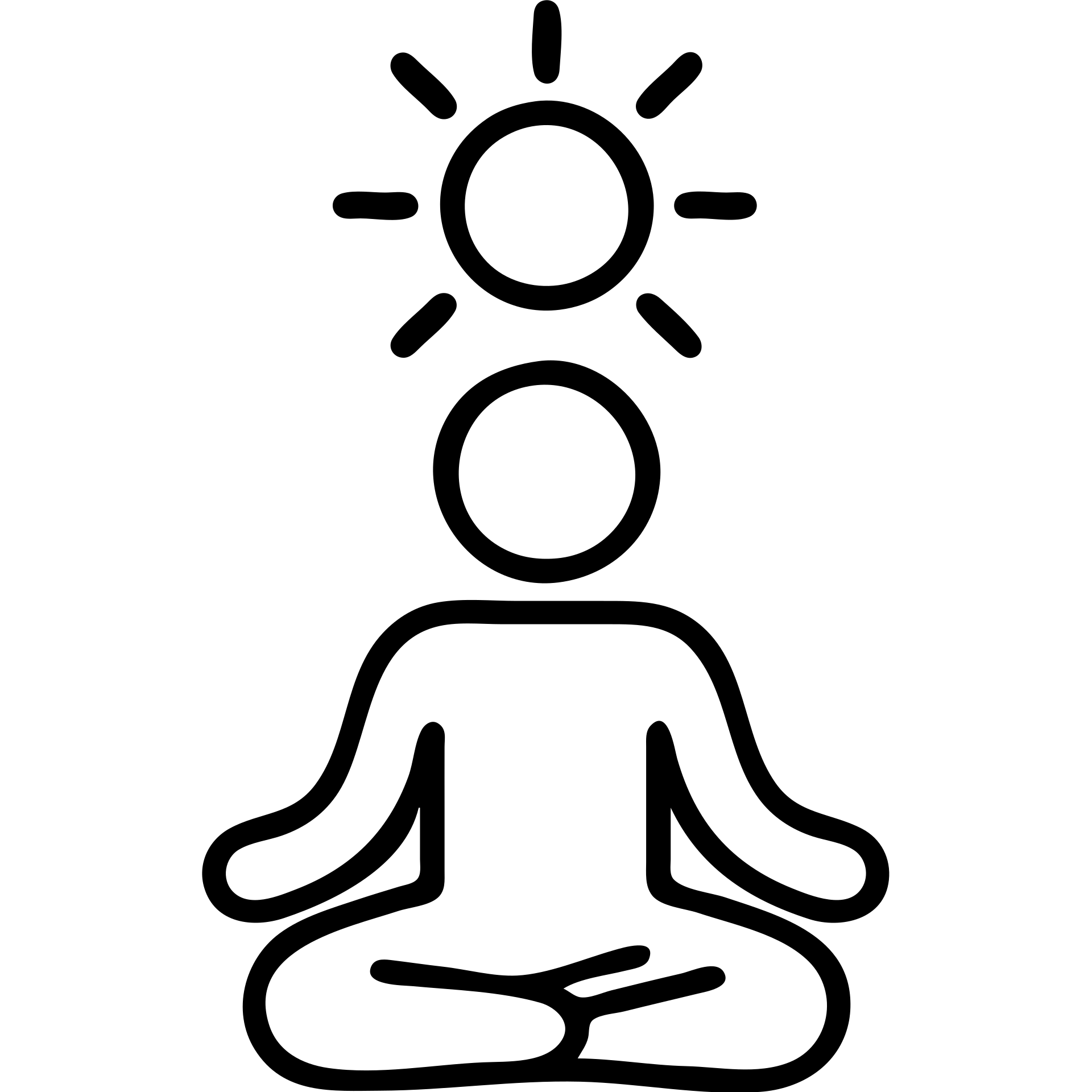 mindfulness and positivity symbol, simple outline icon style emoji