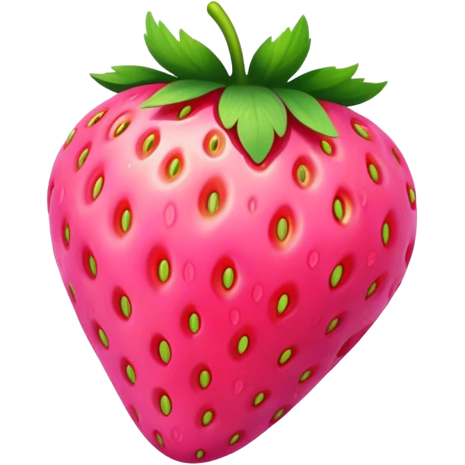 pastel pink colored realistic strawberry emoji
