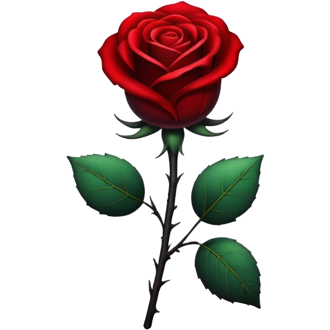 Black Rose with a drop of blood emoji