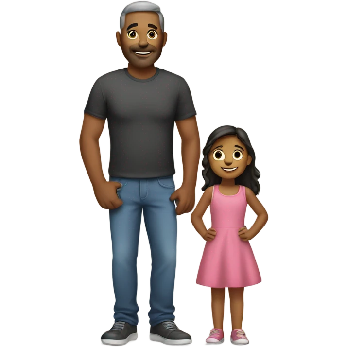 A father with his daughter  emoji