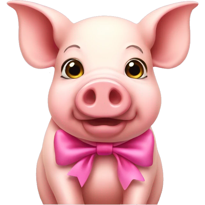 pig wearing a pink bow emoji