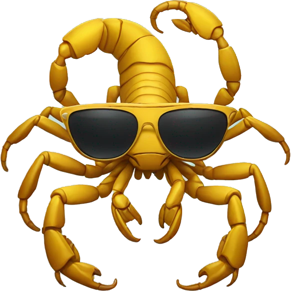 Scorpion with sunglasses emoji
