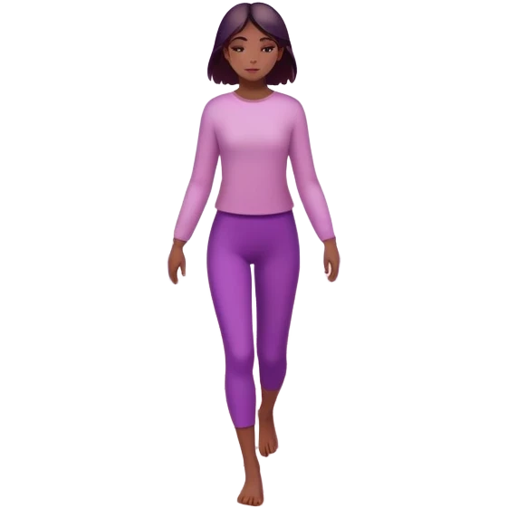 
A small figure walks across a glowing bridge, holding soft pink and purple orbs in each hand—symbolizing compassion and forgiveness. A gentle heart aura trails behind them, showing healing in motion. emoji