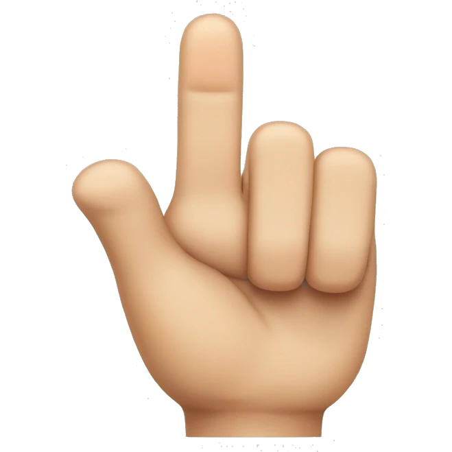 Hand emoji with thumb index and middle finger up emoji