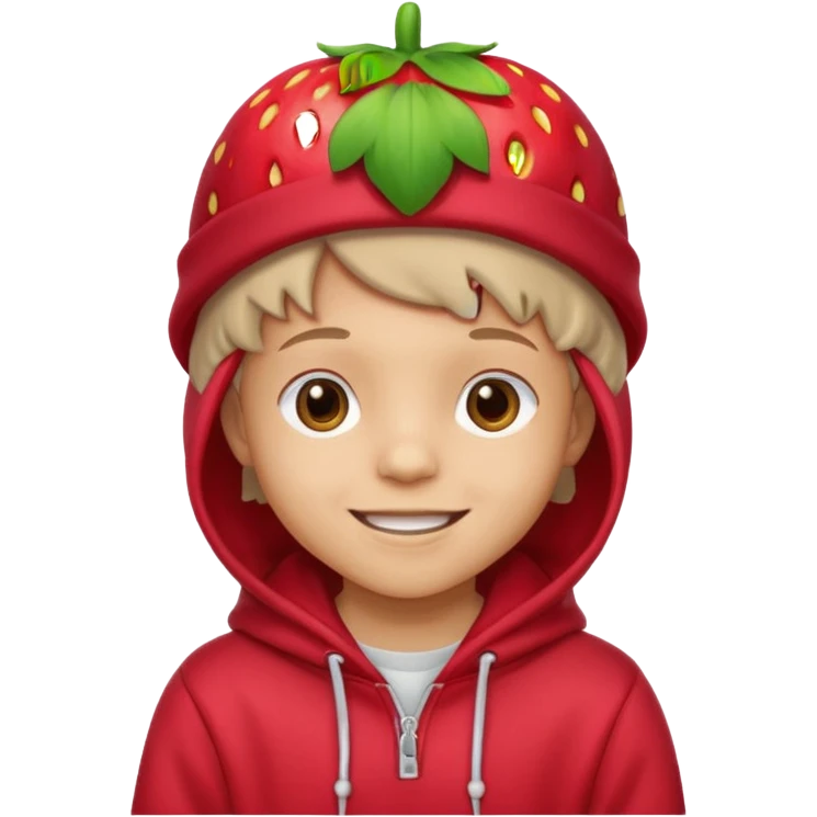 Kids in Fruit Clothes 
A kid wearing hoodies and strawberry hat




































 emoji