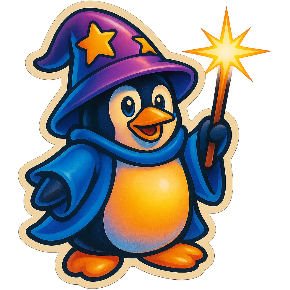 Penguin Wizard emoji