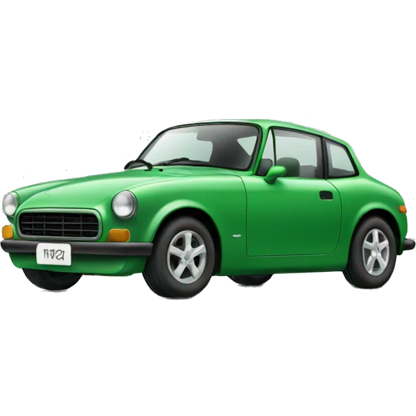 Singular Matte green car Honda emoji