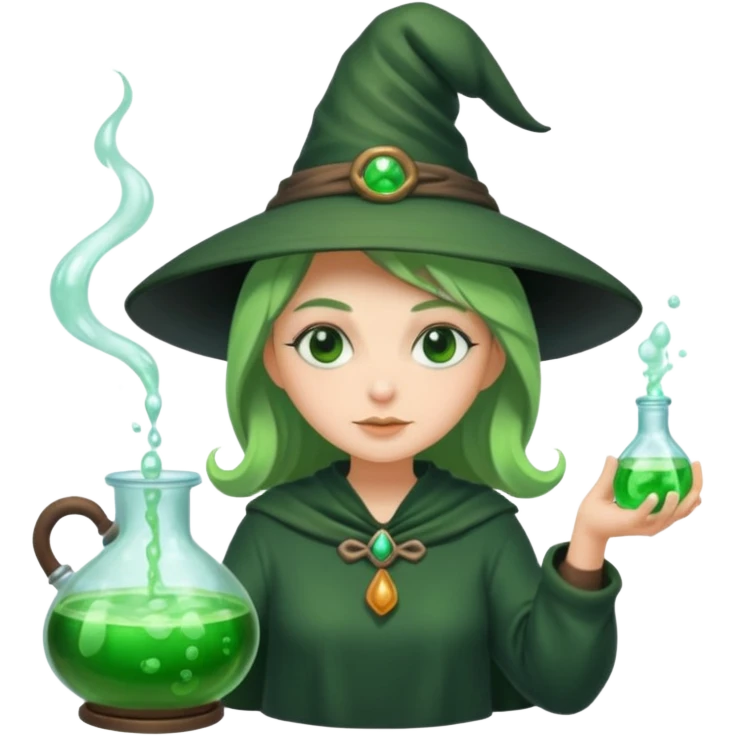 green witch cooking potion emoji