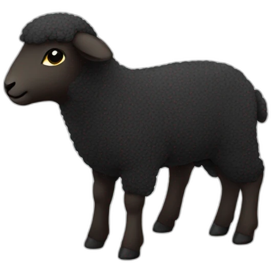 a lamb with black wool emoji