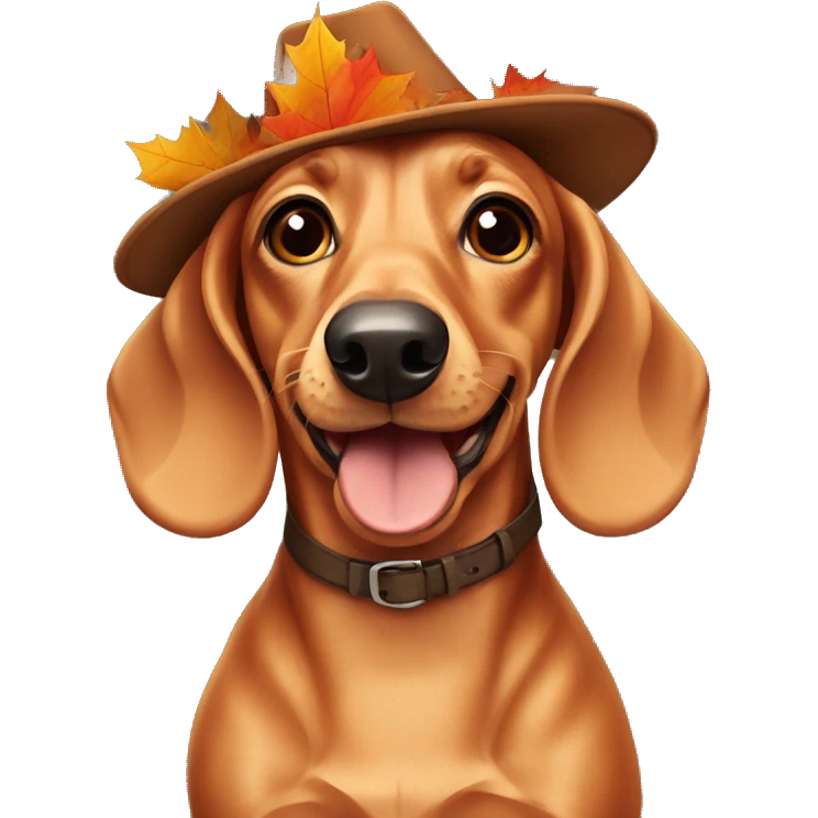 Dachshund thanksgiving emoji