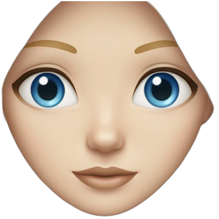 White woman with long blonde hair blue eyes and white cat with heterochromia emoji