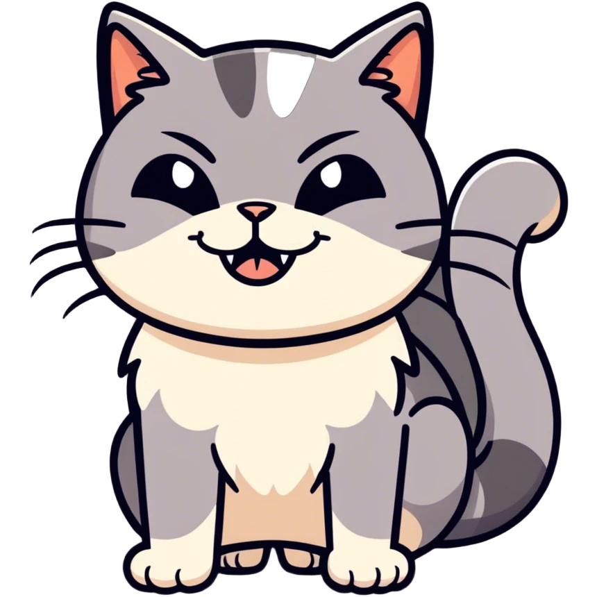 cat get mad emoji