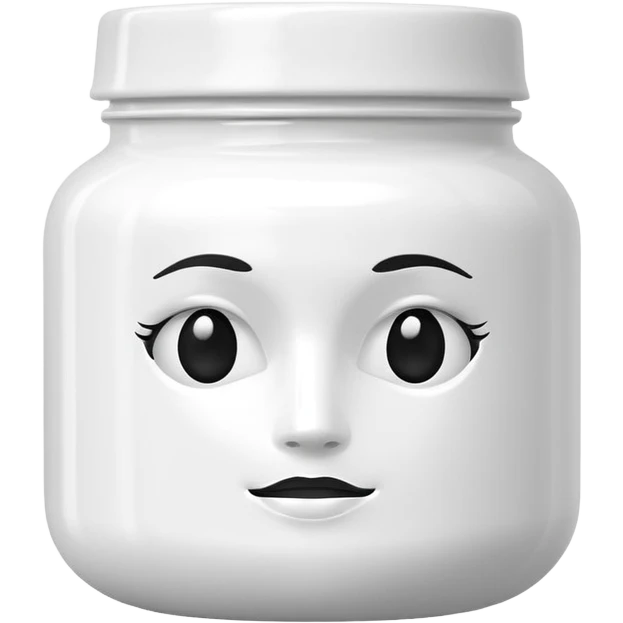 We need a new emoji representing a hair mask jar. It should look like a beauty or hair care product container (similar to a cream jar or tub), without any face, eyes, or expressions. Just the product itself, simple and clean, so people can use it when talking about hair care routines. emoji