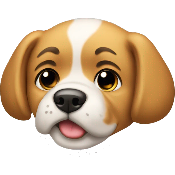Chien qui bave emoji