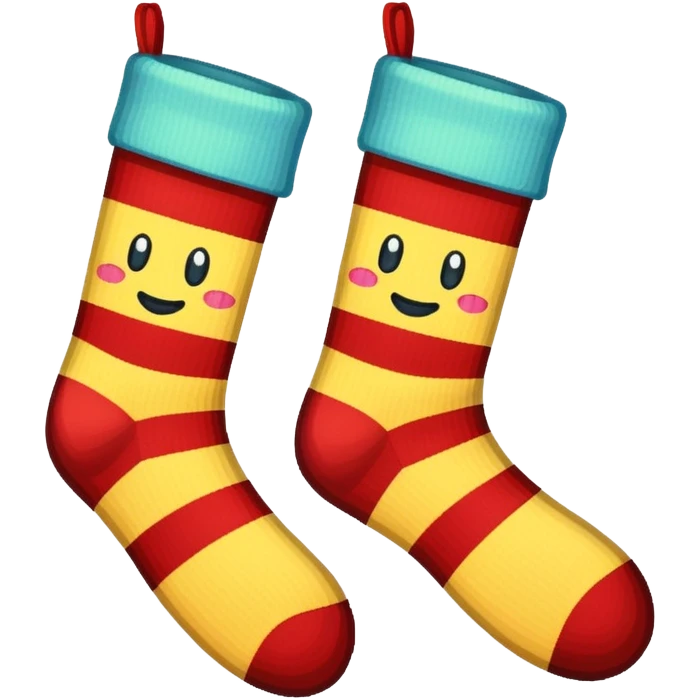 A pixel art emoji of a pair of socks in a retro 16x16 or 32x32 pixel style, using a limited color palette emoji