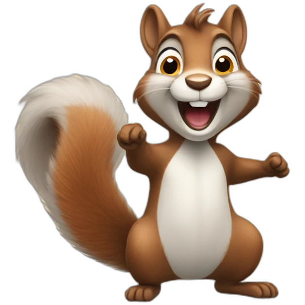 Excited squirrel emoji