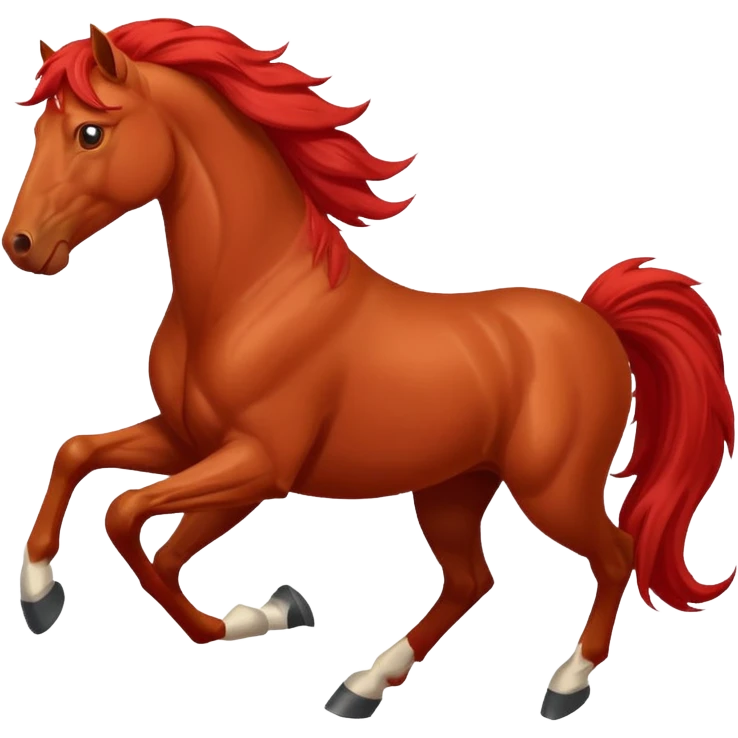 red horse 2026 year agressive running happiness and money follows emoji